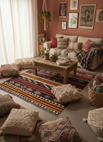 Load image into Gallery viewer, Vintage Embroidered Kilim Rug 02
