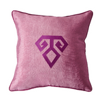 Load image into Gallery viewer, Kutnu Silk Pillow with Embroidery - Fertility , Pink Authentic Silk Cushion
