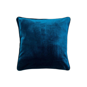 Velvet Pillow with Piping - Navy - bohemtolia