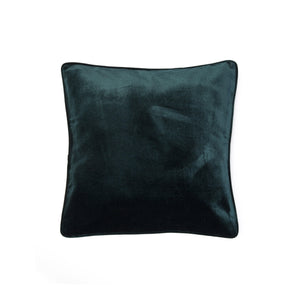 Velvet Pillow with Piping - Green - bohemtolia