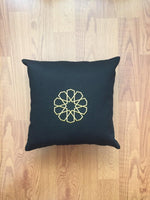 Load image into Gallery viewer, Embroidered Pillow with Seljuk Star - Gold - bohemtolia
