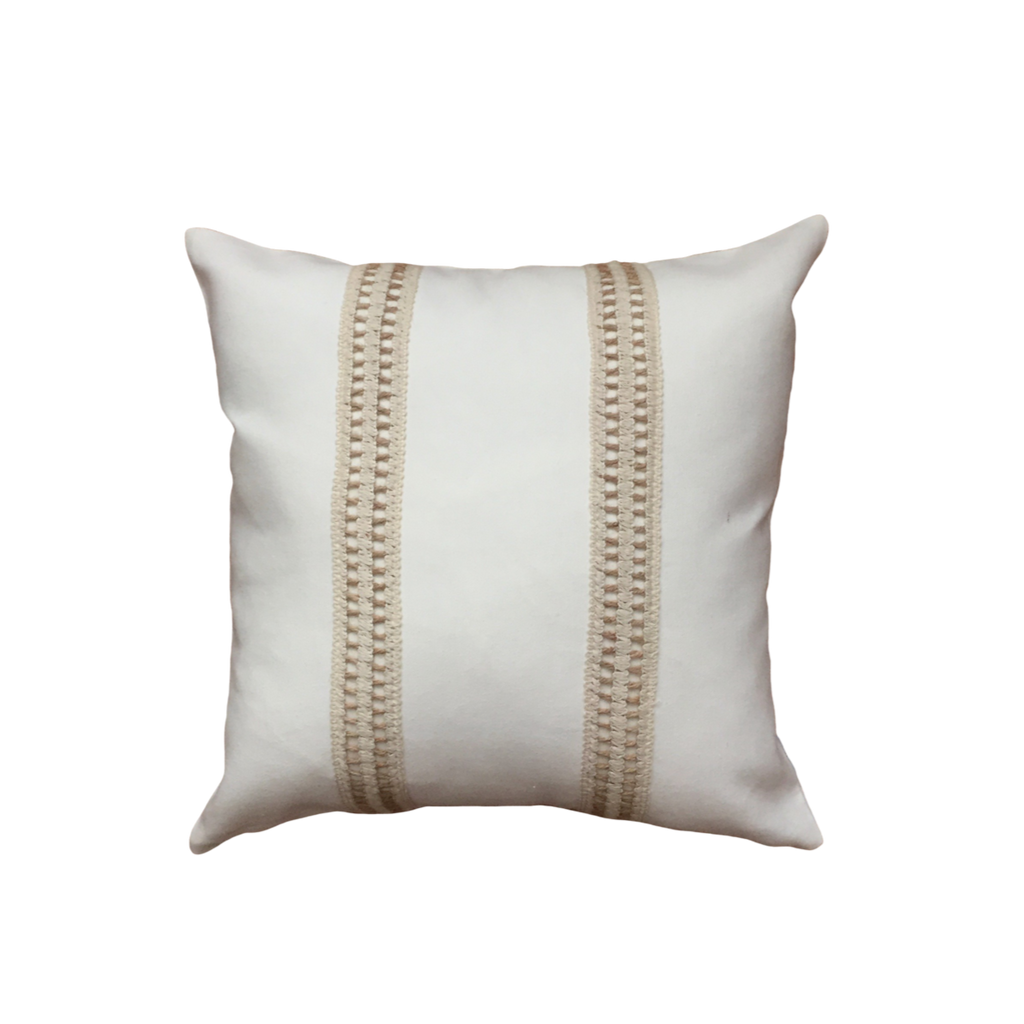 Beige pillow cover with detail no1 - bohemtolia