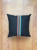 Load image into Gallery viewer, Black pillow cover with detail - bohemtolia
