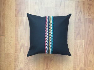 Black pillow cover with detail - bohemtolia