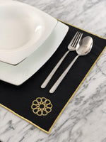 Load image into Gallery viewer, Embroidered Table Mat with Seljuk Star - Gold - bohemtolia
