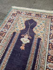 Small prayer rug, 2.1x3.5 ft,f424