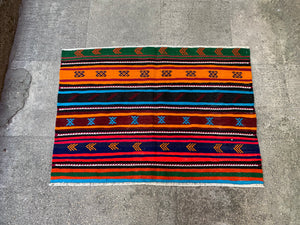 Vintage Embroidered Rug, 2.9x3.9 ft, KY712