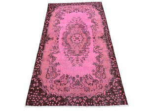 Pink medallion carpet, 3.10x7 ft, B726