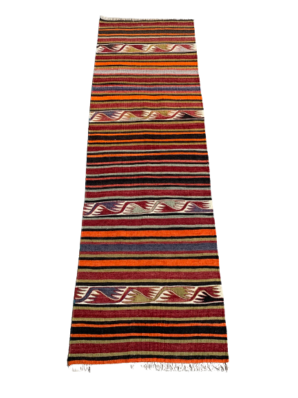 Nomadic kilim rug, 1.10x5.10 ft, KL708