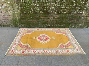 Medallion silk rug, 4.11x7.1 ft, F534