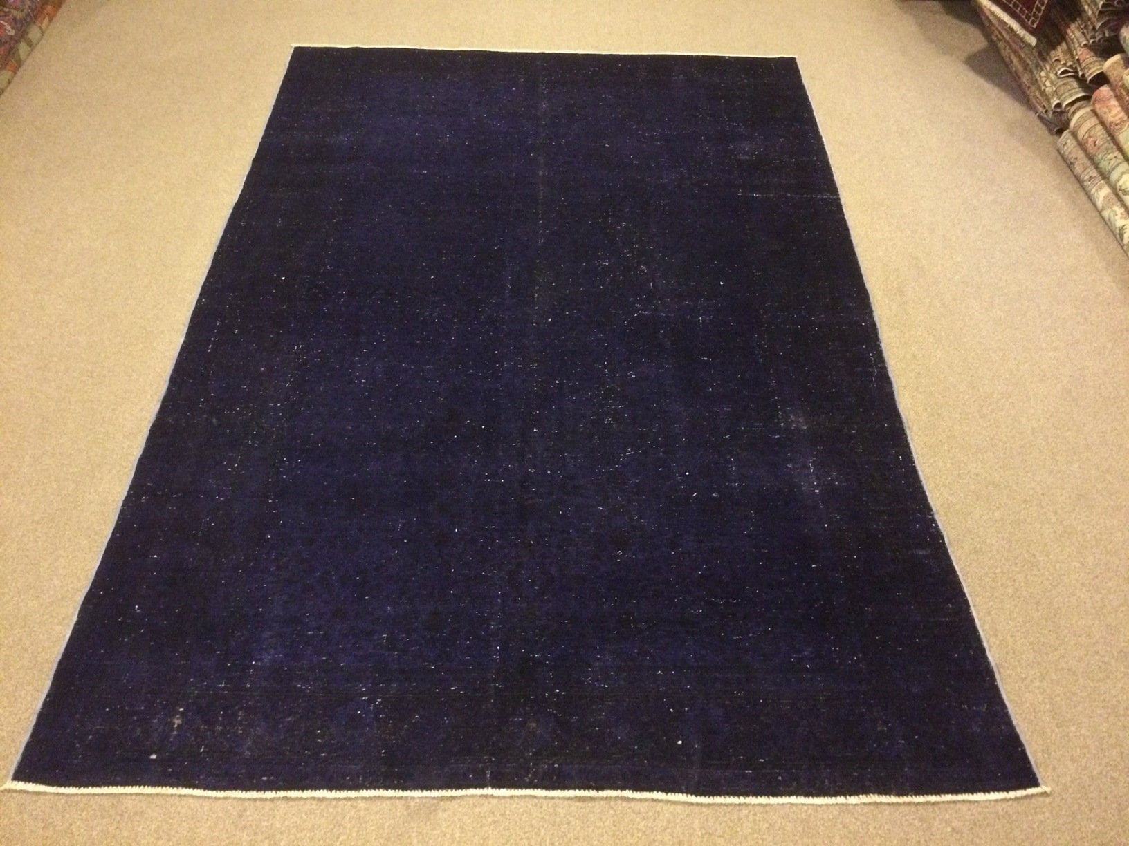 Dark colors area rug, 6.4x9.1 ft, B455