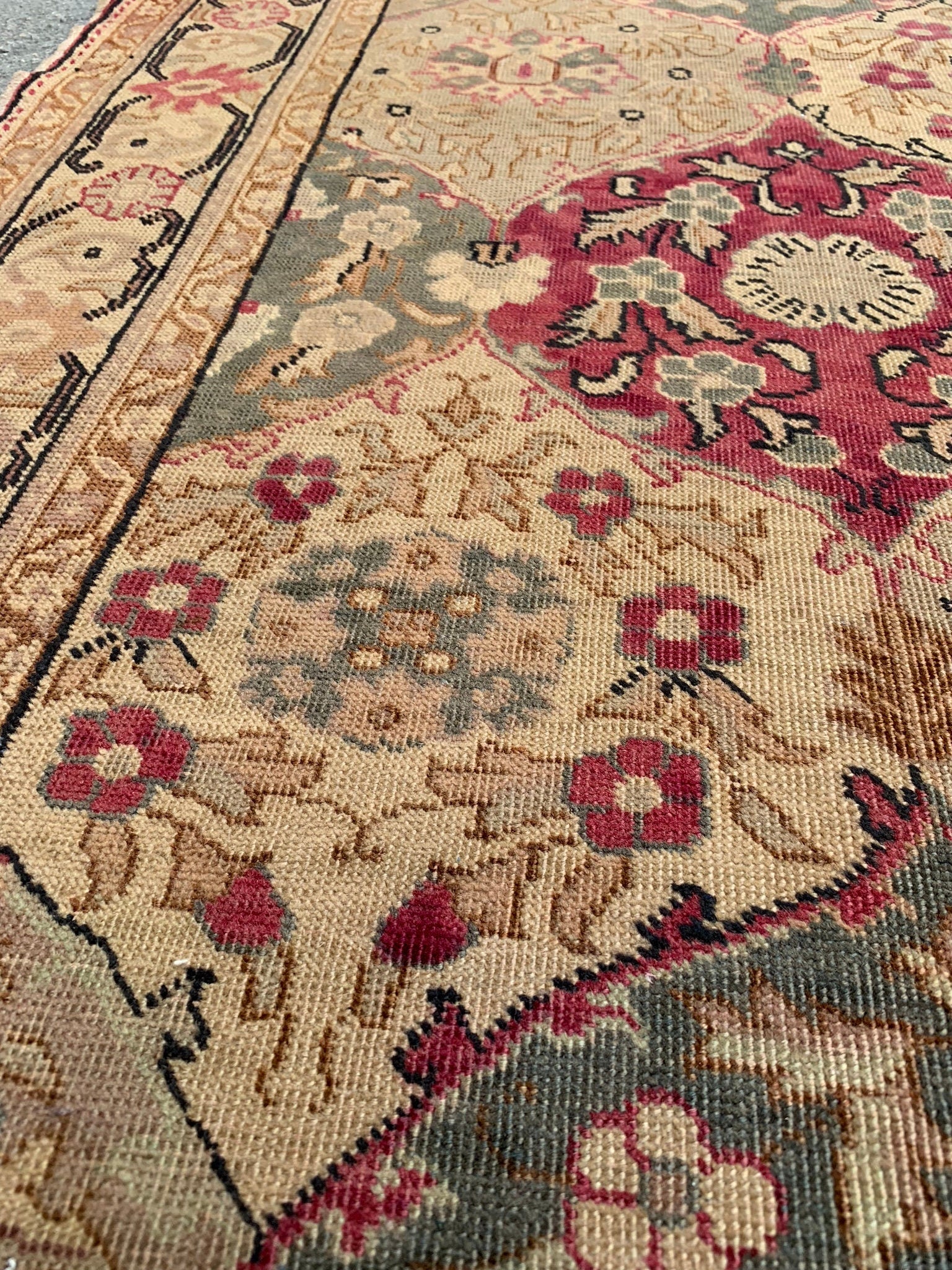 Oriental runner rug, 3.2x9.2 ft, K591