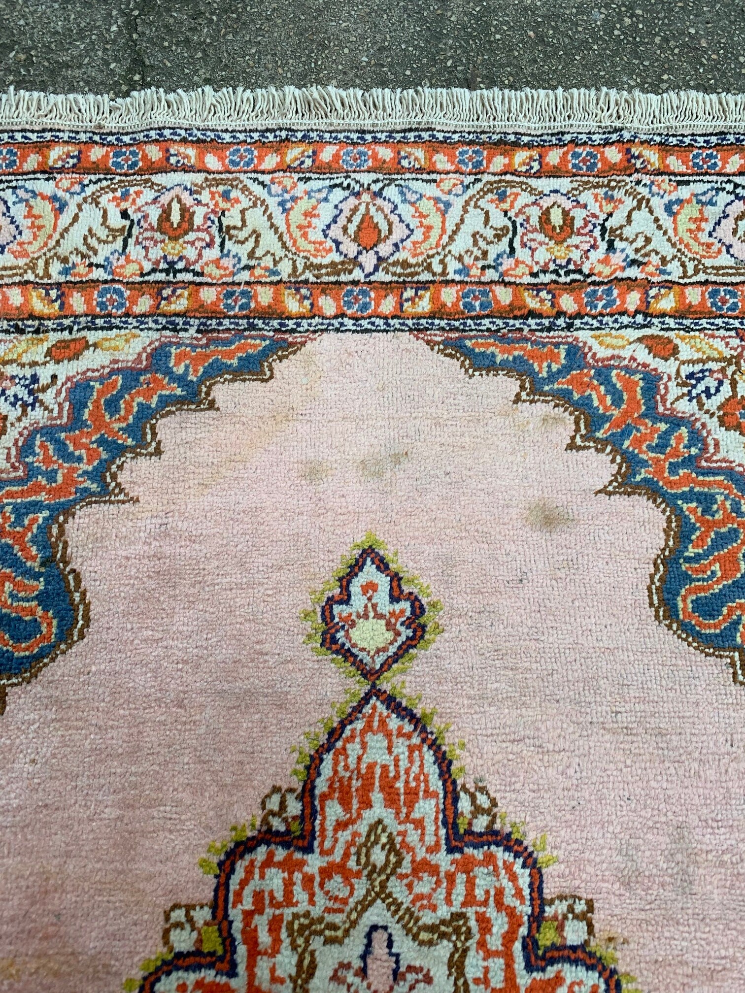 Oriental silk rug, 2.10x4.6 ft, F647