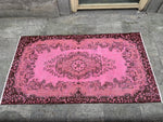 Load image into Gallery viewer, Pink medallion carpet, 3.10x7 ft, B726
