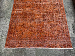 Faded area rug, 4.4x8 ft, B825