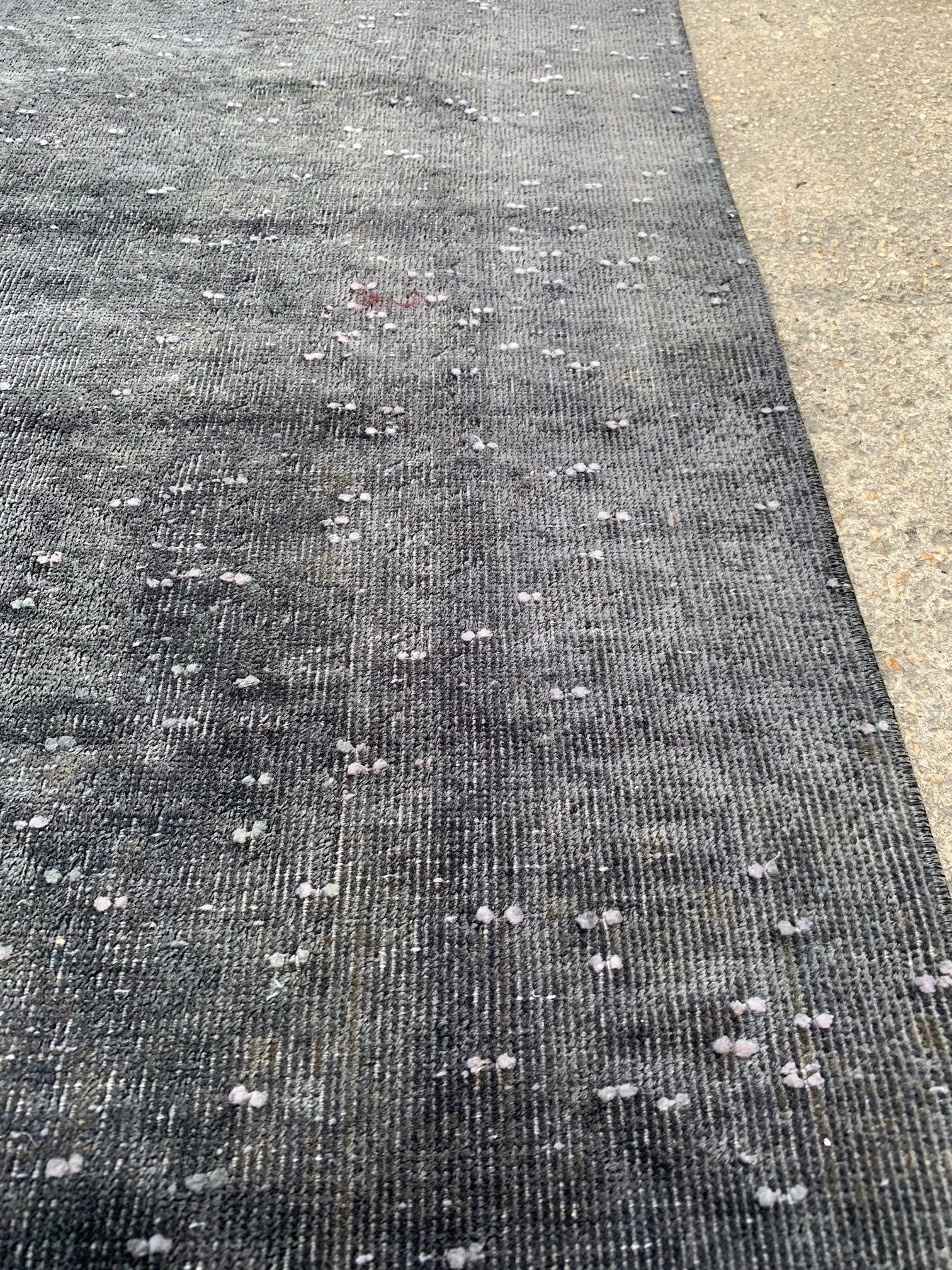 Faded gray runner, 1.11x9.8 ft, VP839