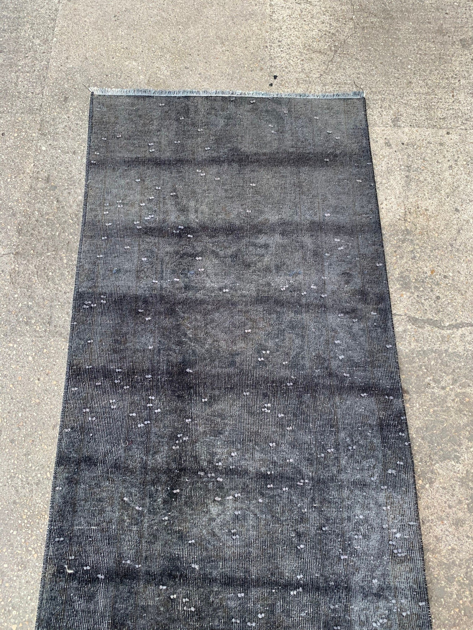 Faded gray runner, 1.11x9.8 ft, VP839