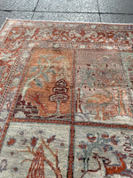 Load image into Gallery viewer, Vintage Silk Rug, 4.9x7 ft, F846
