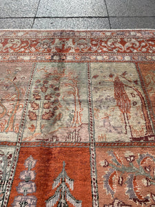 Vintage Silk Rug, 4.9x7 ft, F846