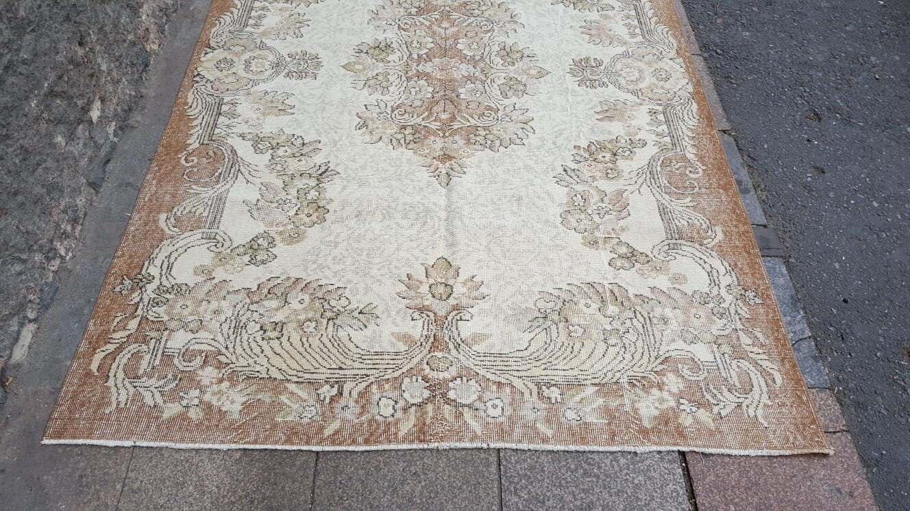 Turkish Medallion Carpet, 5.1x9.9 ft, B919