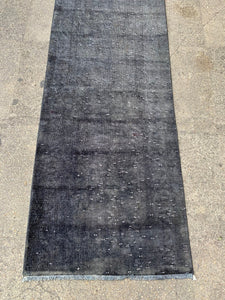 Faded gray runner, 1.11x9.8 ft, VP839