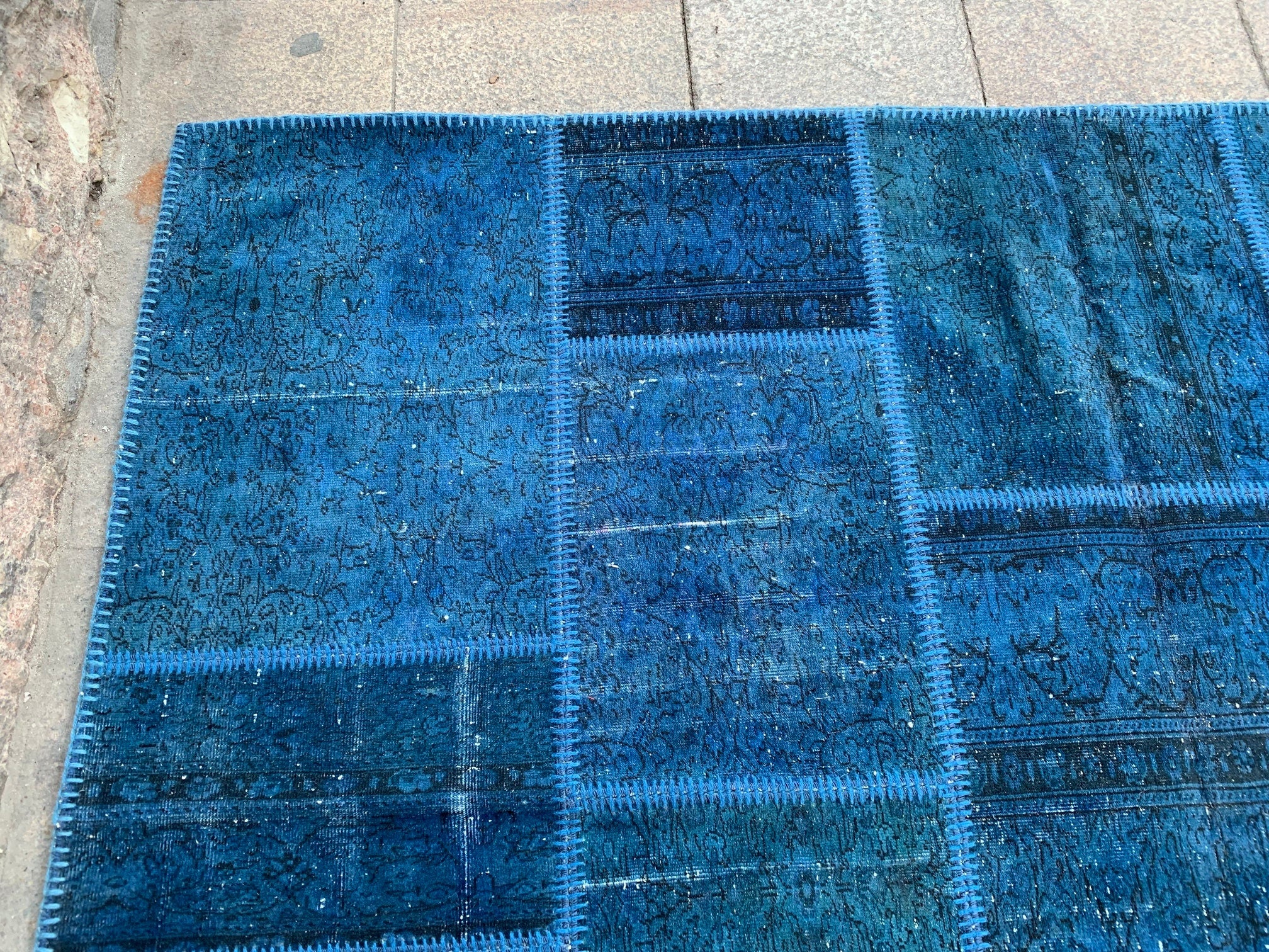 Vintage Patchwork Rug, 7.8X10.5 ft, PW181