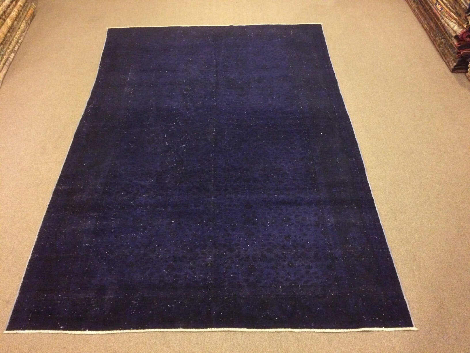 Dark colors area rug, 6.4x9.1 ft, B455