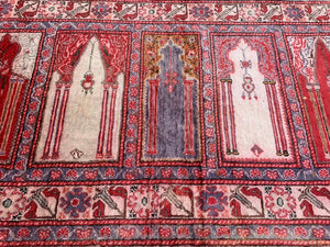 Vintage silk rug, 2.10x6.11 ft, F559