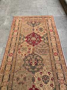 Oriental runner rug, 3.2x9.2 ft, K591