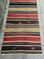 Load image into Gallery viewer, Striped kilim rug, 2.8x5.11 ft, K715
