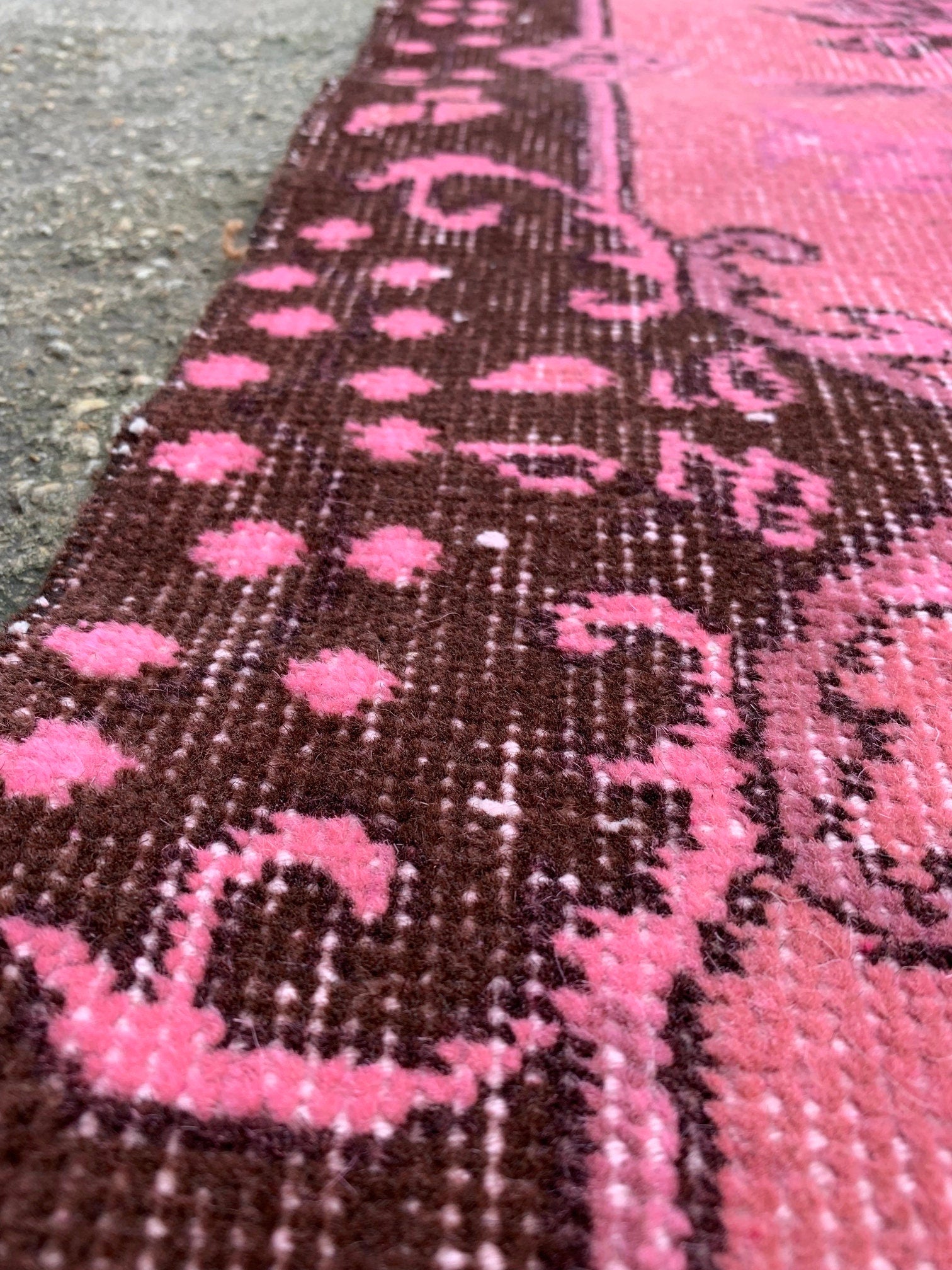 Pink medallion carpet, 3.10x7 ft, B726