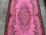 Load image into Gallery viewer, Pink medallion carpet, 3.10x7 ft, B726
