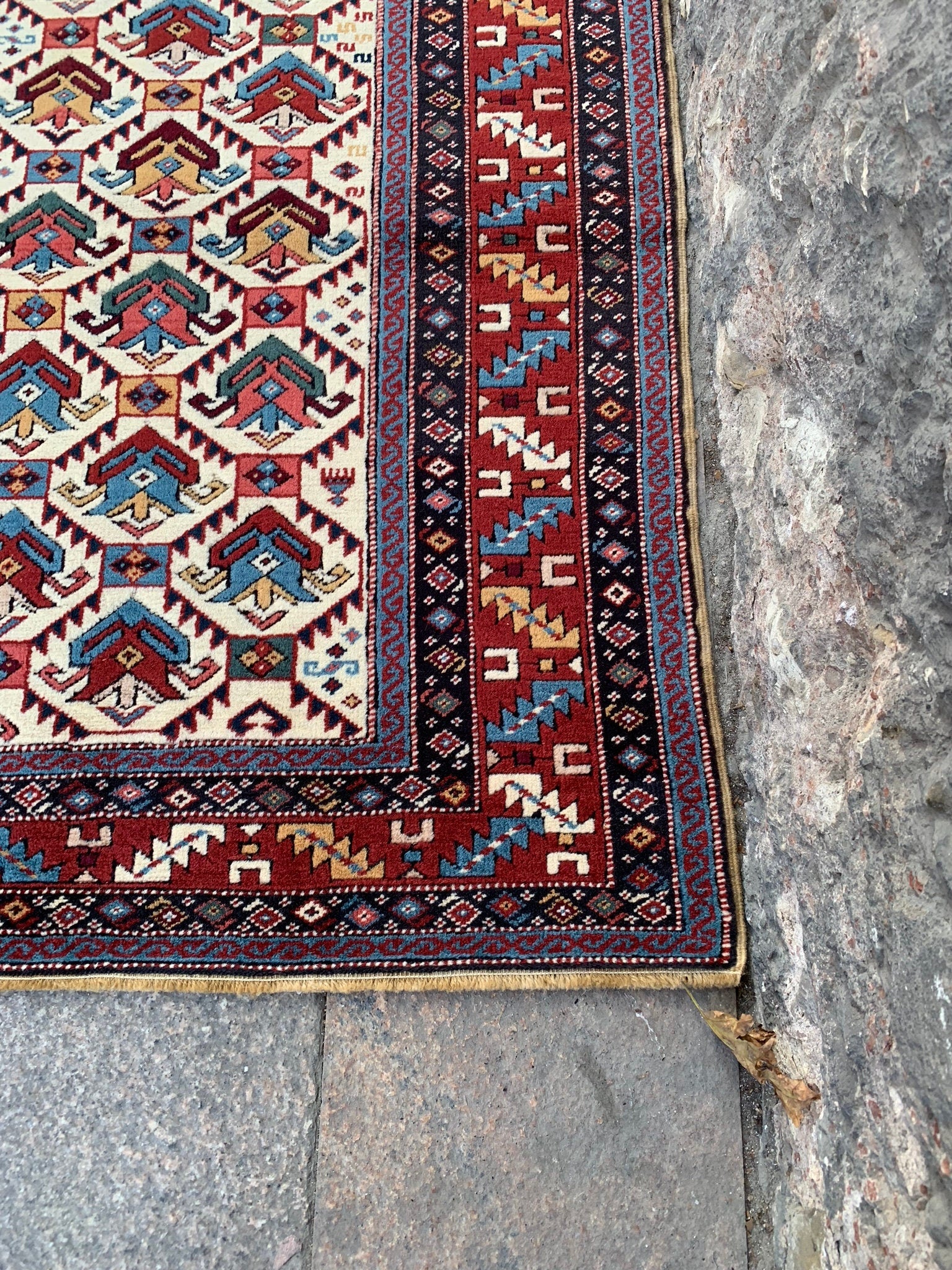 Authentic kilim rug, 3.4x4.2 ft, IM808