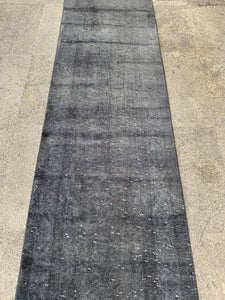 Faded gray runner, 1.11x9.8 ft, VP839