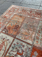 Load image into Gallery viewer, Vintage Silk Rug, 4.9x7 ft, F846
