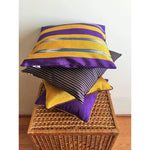 Load image into Gallery viewer, Kutnu Silk Pillow - Purple Yellow - Yastk
