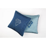 Load image into Gallery viewer, Kutnu Silk Pillow with Embroidery - Fertility Light Blue Authentic Silk Cushion - Yastk
