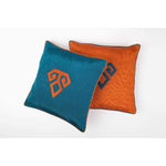 Load image into Gallery viewer, Kutnu Silk Pillow with Embroidery - Fertility Orange Authentic Silk Cushion - Yastk
