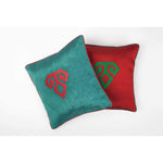 Load image into Gallery viewer, Kutnu Silk Pillow with Embroidery - Fertility Red Authentic Silk Cushion - Yastk
