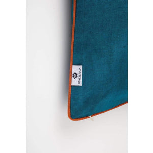 Kutnu Silk Pillow with Embroidery - Fertility Turquoise Authentic Silk Cushion - Yastk