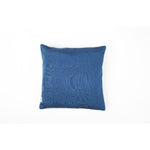 Load image into Gallery viewer, Kutnu Silk Pillow with Embroidery - HandsOnHips Dark Blue Authentic Silk Cushion - Yastk
