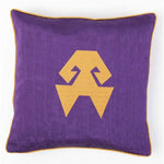 Load image into Gallery viewer, Kutnu Silk Pillow with Embroidery - HandsOnHips Purple Authentic Silk Cushion - Yastk
