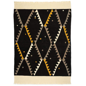 Leyla Kilim Rug - Black - Kilim & Hal