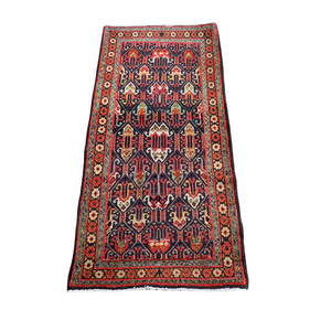 Vintage rug with authentic design, 2.1x4.2 ft, p515
